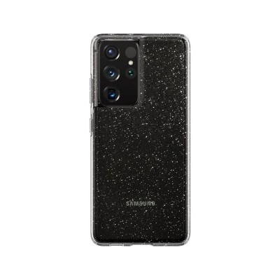 Husa Premium Originala Spigen Liquid Crystal Samsung Galaxy S21 Ultra , Glitter Silicon Transparent